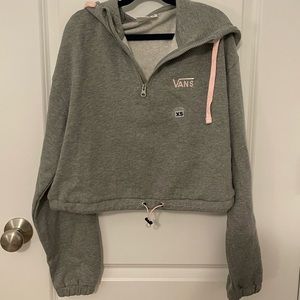 vans cropped hooded sweatshirt